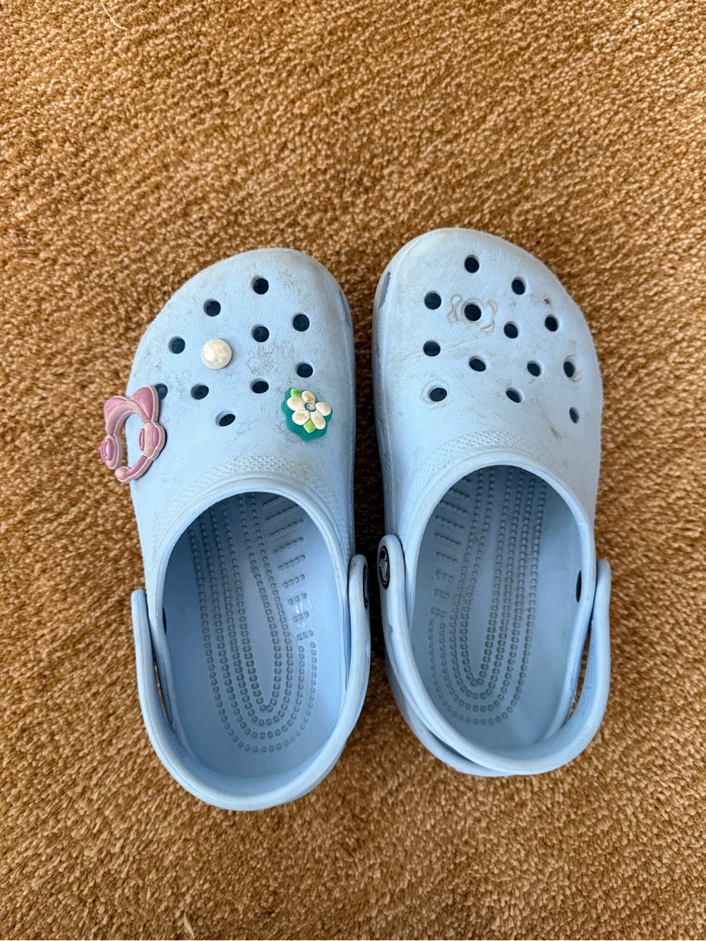 CROCS Light Blue Kids Clogs with Decorative Charms